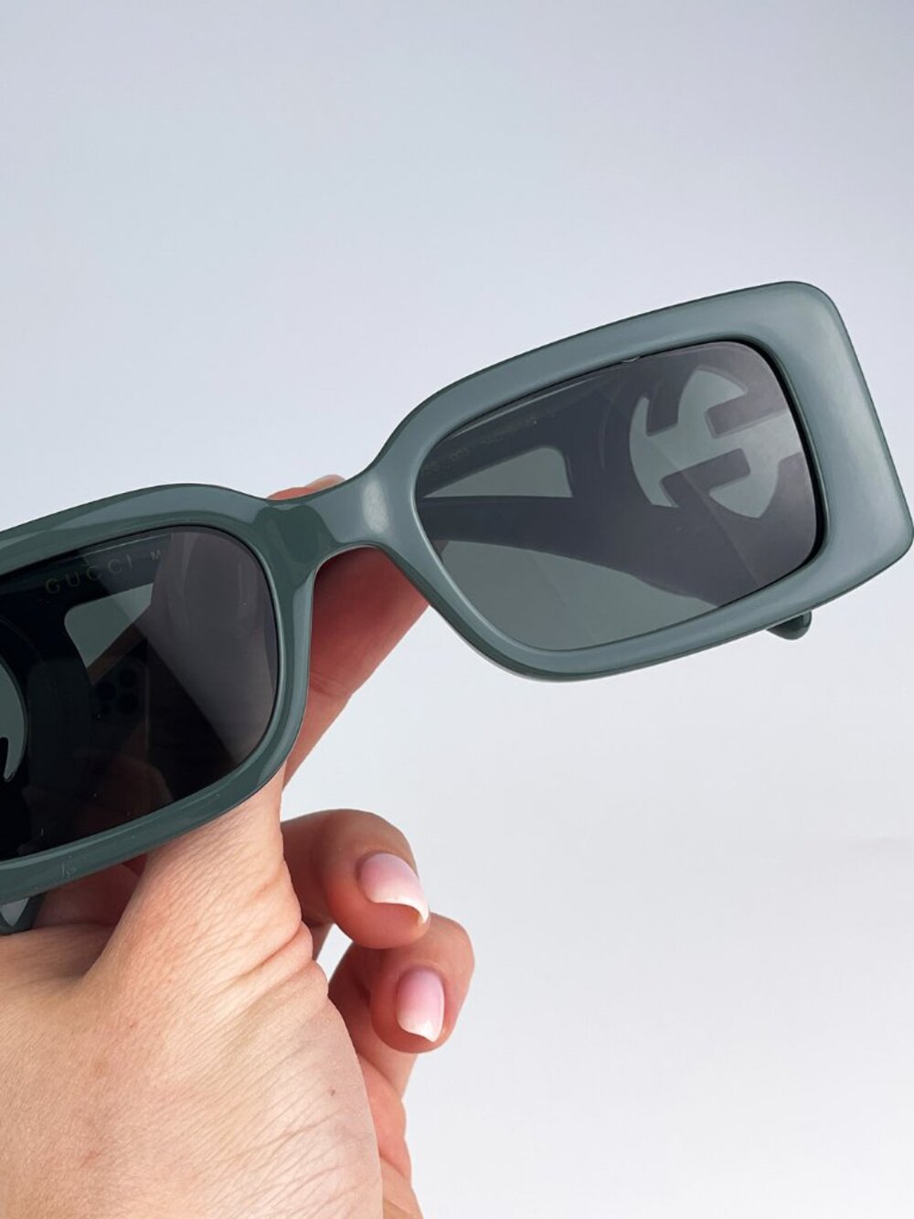 GUCCI GG1325S 003 GREY SMOKE RECTANGLE UNISEX SUNGLASSES